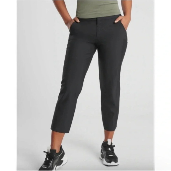 Athleta Stellar Straight Crop Pant in Black Size 0 - Picture 1 of 15